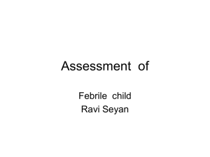 Assessment of febrile child