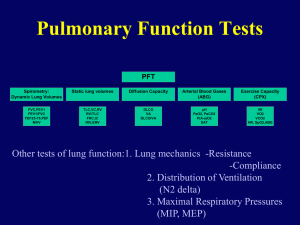 05. Breathing mechanics Blood gases Exercise tests