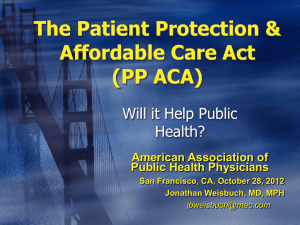 PP ACA SF (AAPHP 10-28-12) - American Association of Public