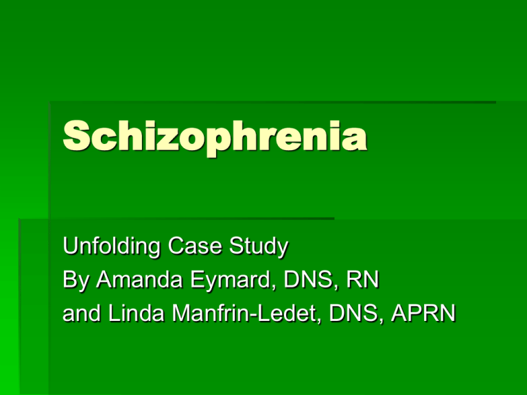 case study for schizophrenia