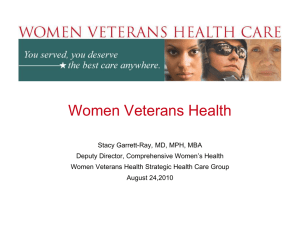 Women`s Forum- Women Veterans Health Care
