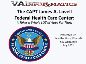 Lovell Federal HCC - VA Pharmacy Online Classroom