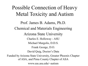 Possible Connection of Heavy Metal Toxicity and Autism