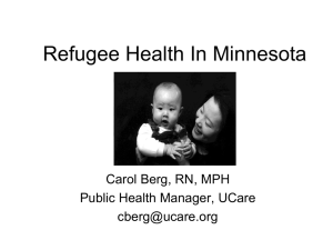 Refugee Health In Minnesota