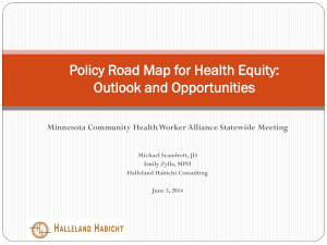 Policy Road Map for Health Equity: Outlook and