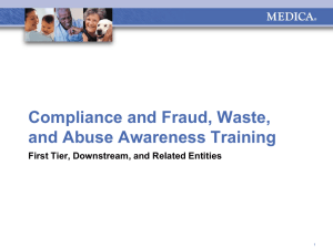medica- fraud waste and abuse training