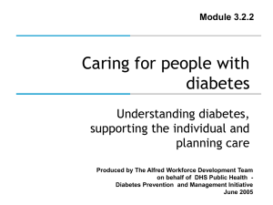 Caring for people with diabetes