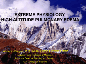 Extreme Physiology and HAPE by dr. Abundio Balgos