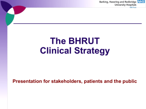 Stakeholder clinical strategy presentation