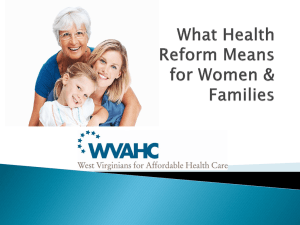 ACA and Women`s Health Power point