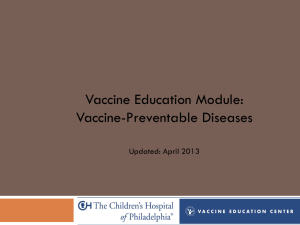 Vaccine-Preventable Diseases Learning Module
