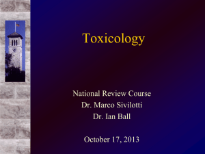 toxidrome - Emergency Medicine National Review Course