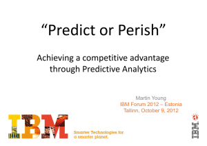 Predictive Threat & Risk Analytics