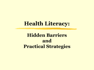 Health Literacy: Barriers and Strategies