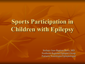 Sports Participation in children with epilepsy