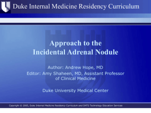Adrenal Nodules - Duke University