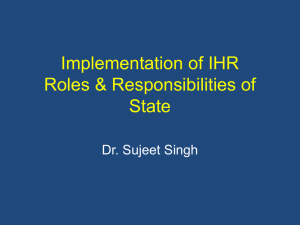 IHR Roles and Responsibility