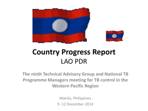 Country Progress Report - WHO Western Pacific Region