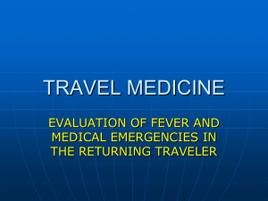 Emergencies in Travel Medicine