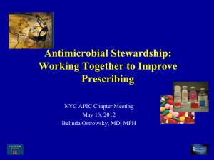 Antimicrobial Stewardship-Working Together to