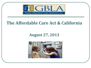 Affordable Care Act - Kern County Superintendent of Schools