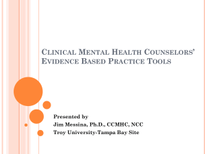 Evidence Based Practice Tools for Clinical Mental
