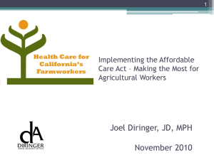 Farmworker and the Affordable Care Act