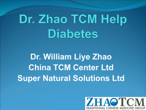 Diabetes - China Traditional Chinese Medicine Center