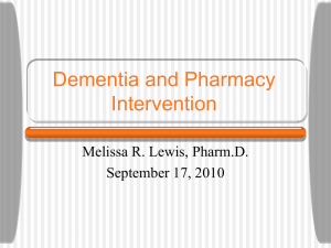 Dementia and Pharmacy Intervention