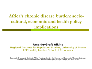 Africa`s Chronic Disease Burden - Centre for History and Economics