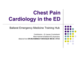 Chest pain in the ED - BHS Education Resource