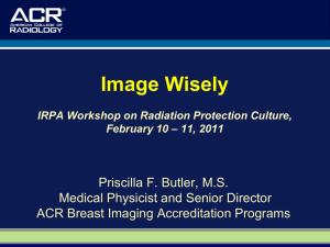 ACR/RSNA Joint Task Force:Adult Radiation Protection
