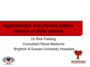 Hypertension and chronic kidney disease in older people