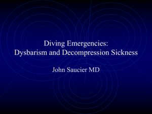 Dysbarism and Decompression Sickness by J. Saucier