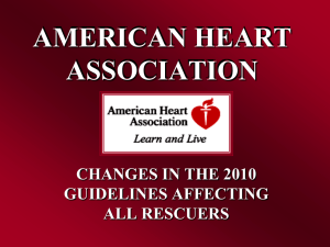 american heart association: 2010 guidelines
