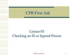 CPR/First Aid Lesson 03 Breathing Emergencies & Conscious