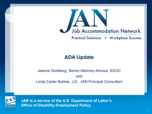ADA Update - Job Accommodation Network