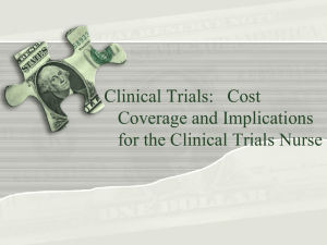Clinical Trials Billing - Clinical Trial Nurses SIG