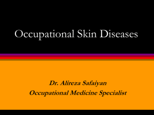Occupational Skin Diseases