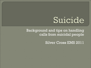 Suicide - Silver Cross Emergency Medical Services System