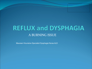REFLUX and Dysphagia - Jan