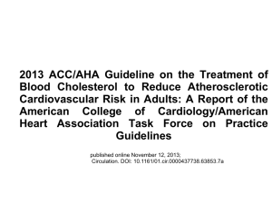 2013 ACC/AHA Guideline on the Treatment of Blood