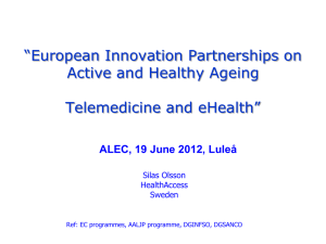 European Innovation Partnership on Active & Healthy Ageing How?
