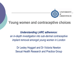 Young women and contraceptive choices