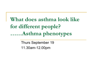 Asthma Phenotypes - Asthma Foundation New Zealand