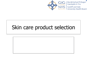 Choice of skin care products