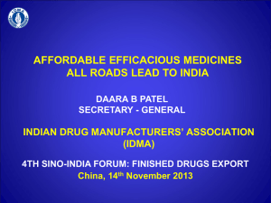 api-china-2013 - Indian Drug Manufacturers` Association