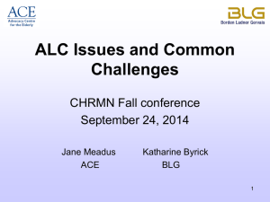 CHRMN – ALC Presentation September 24, 2014