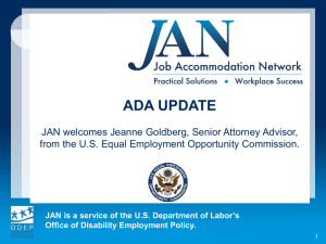 ADA Update - Job Accommodation Network