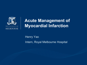 Acute Management of Myocardial Infarction